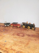 Set of 3 Vintage STROMBECKER Norfolk & Western Wooden Train Ore Car Made in USA