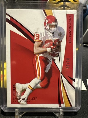 2021 immaculate Tony Gonzales Ruby red /25 Color Match Chiefs 86 Kansas City