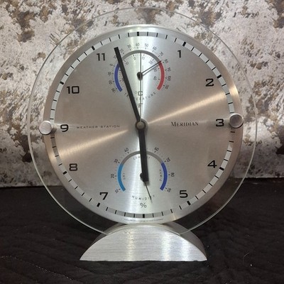 Meridian Weather Station Clock Thermometer Hygrometer Germany *Needs Repair*