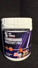 PC MultiVit Pro 500g Jar Vitamins Chicken backyard poultry supplies, Gamefowl