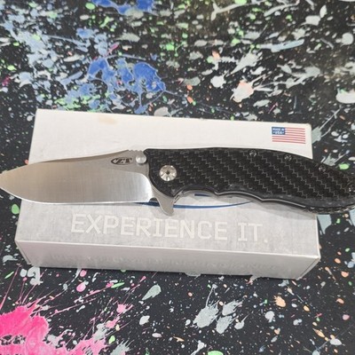 Zero Tolerance ZT 0562CF Hinderer Manual Folding Pocketknife 20CV CF Clip