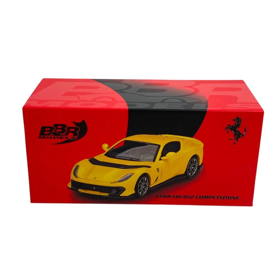 Modellino Auto BBR Models 1/64 Ferrari 812 Competizione Giallo Modena - Immagine 4 di 4