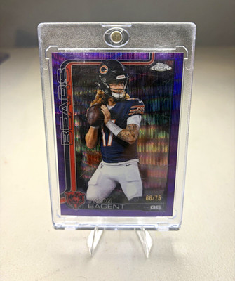 2024 Topps Chrome Tyson Bagent #54 Purple Parallel /75 Chicago Bears