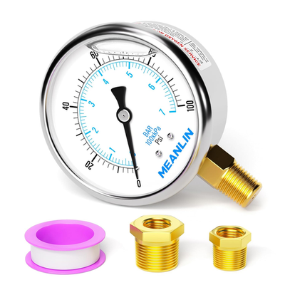 #ad 0 100 Psi Stainless Steel 1 4quot; NPT 2.5quot; Dial Liquid Filled Pressure Gauge $30.99