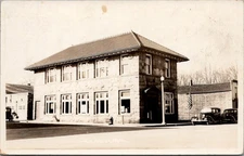 Citizen's Bank Building, BELLEVUE, Michigan Real Photo Postcard