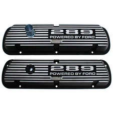Scott Drake Valve Cover With 289 Logo Wrinkle Black Pair