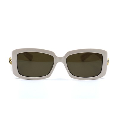 Gucci Women AUTHENTIC Sunglasses Ivory Brown Rectangle  display picture 1