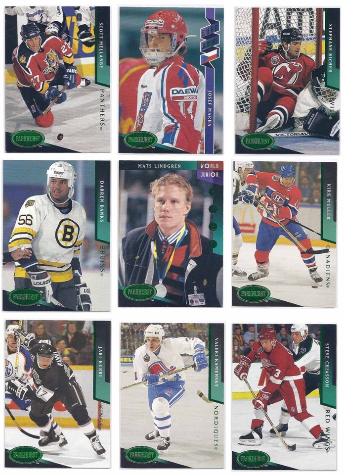 1993 -94 Parkhurst Emerald Ice Hockey Cards, U-Pick to Complete Your Set