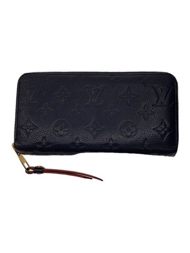 Louis Vuitton Long Wallet Zippy Monogram Empreinte NVY Cowhide Ladies Used