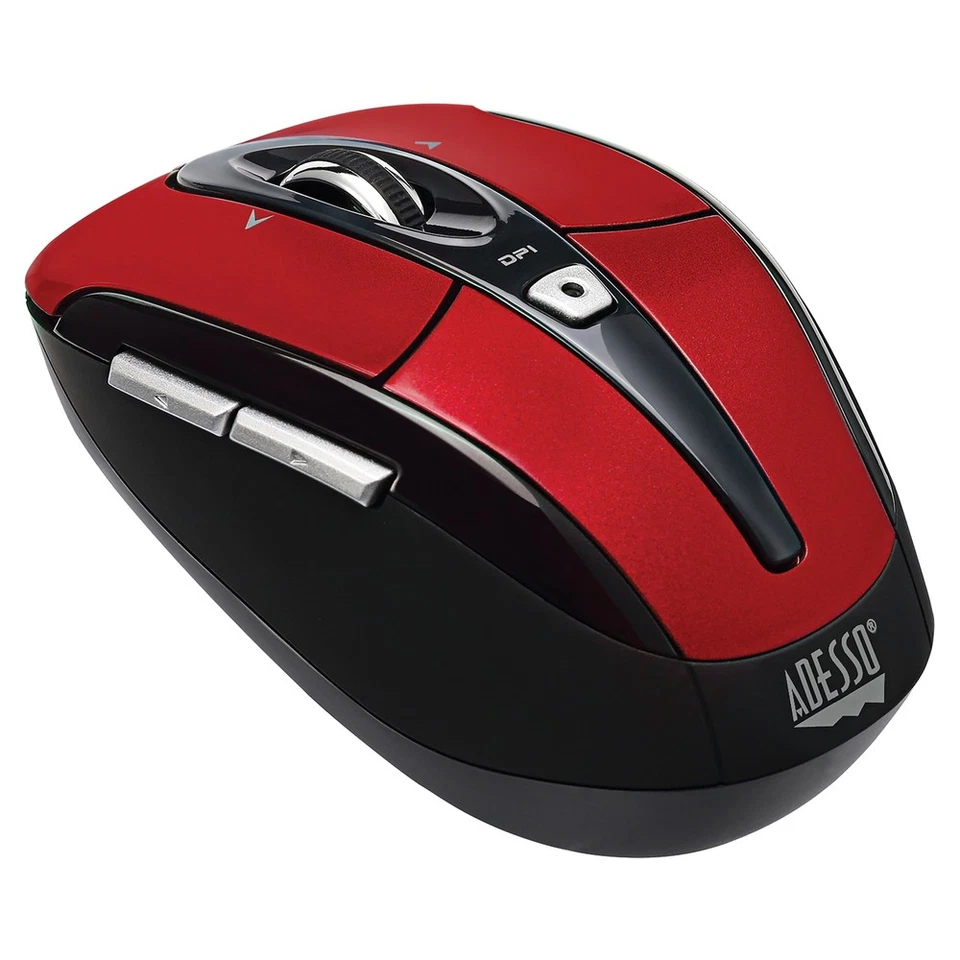 ADESSO IMOUSES60R RED 2.4GHZ WIRELESS OPTICAL MINI MOUSE PROGRAMMABLE DRIVER - Image 4 of 4