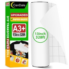 Upgraded DTF Paper Roll 13  x 328ft - Paper Based A3 DTF Transfer Paper Roll...