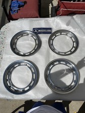 Mercedes W110 W108 W111 W121 Chrome Beauty Ring Set 4 13 With Clips