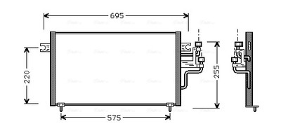 AVA QUALITY COOLING MT5119 Kondensator, Klimaanlage für MITSUBISHI
