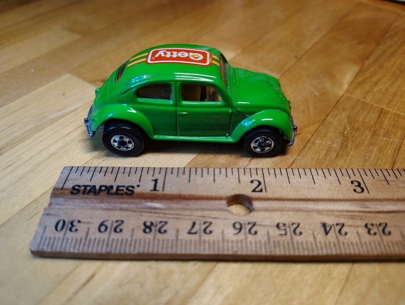 VINTAGE Mattel Hot Wheels (1988) "Getty" Promo Lime Green VW Beetle~ *Excellent*