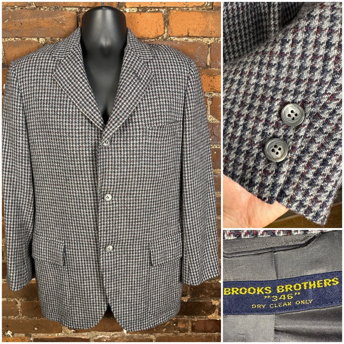 Multi-Color 1960s 100% Wool Vintage Suit Jackets & Blazers for Men