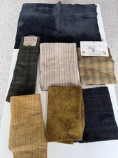 Felted Wool Fabric Primitive Gatherings Hand Dyed Applique Rugs LARGE LOT