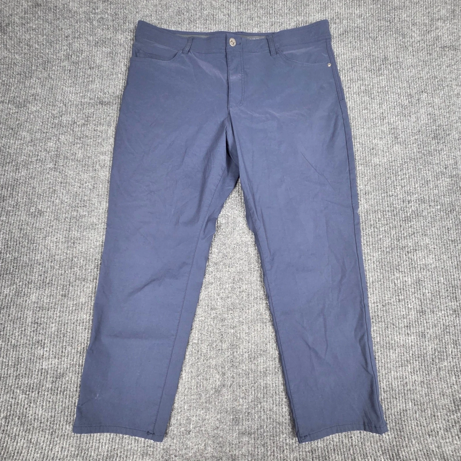 Weatherproof Vintage Men Blue Nylon Spandex Pants Size 40x29 Straight Fit Casual