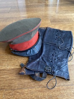 Imperial Japanese Cap and Russo Japanese War Gaiters