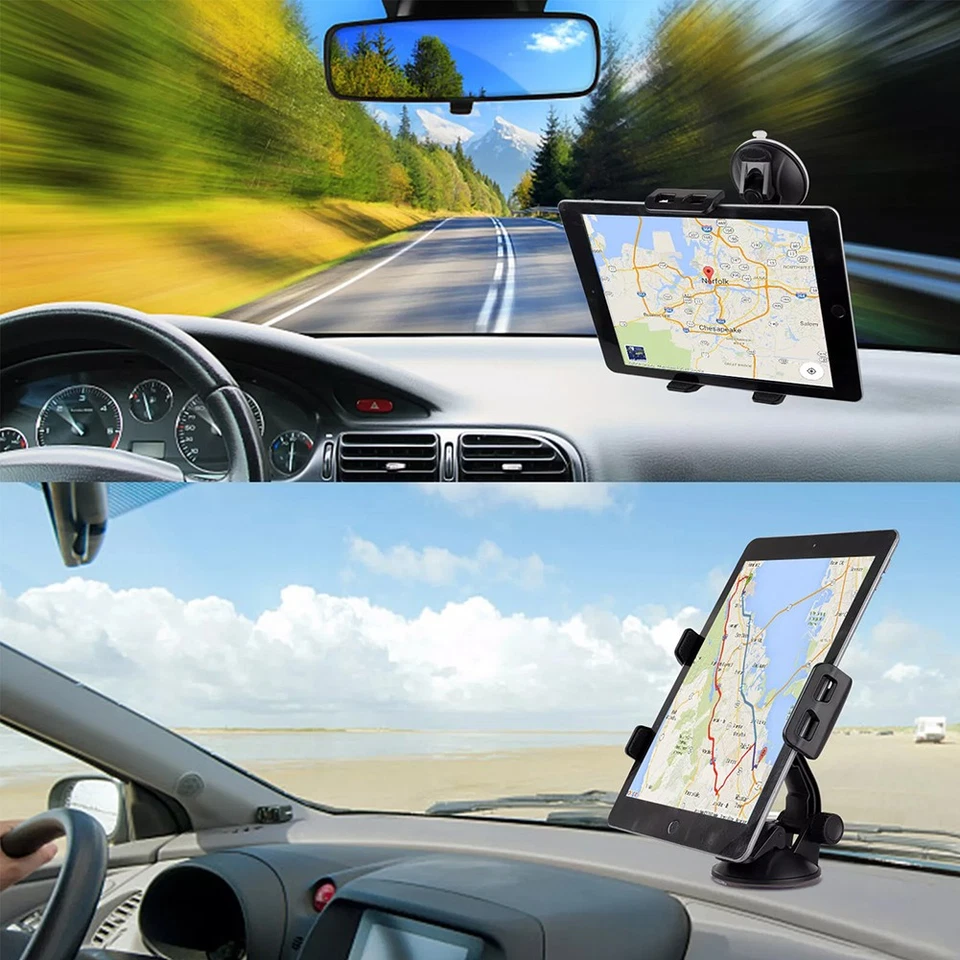 360°Rotating Adjustable Car Tablet Holder Dashboard Windshield Mount Suction Cup - Image 4 of 4