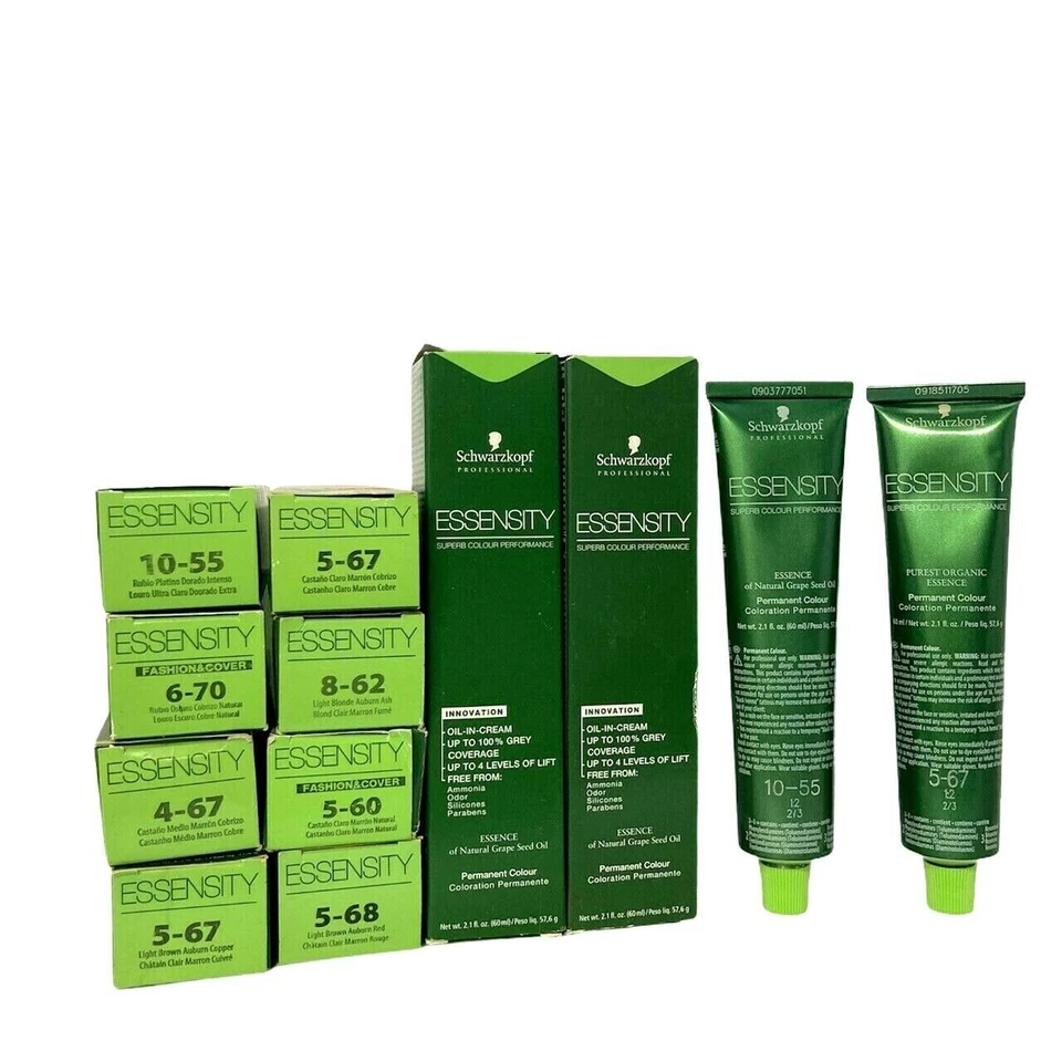 Paquete original Schwarzkopf ESSENSITY ~ Color de cabello permanente sin amoníaco ~ 2 fl. oz Foto 4 de 4