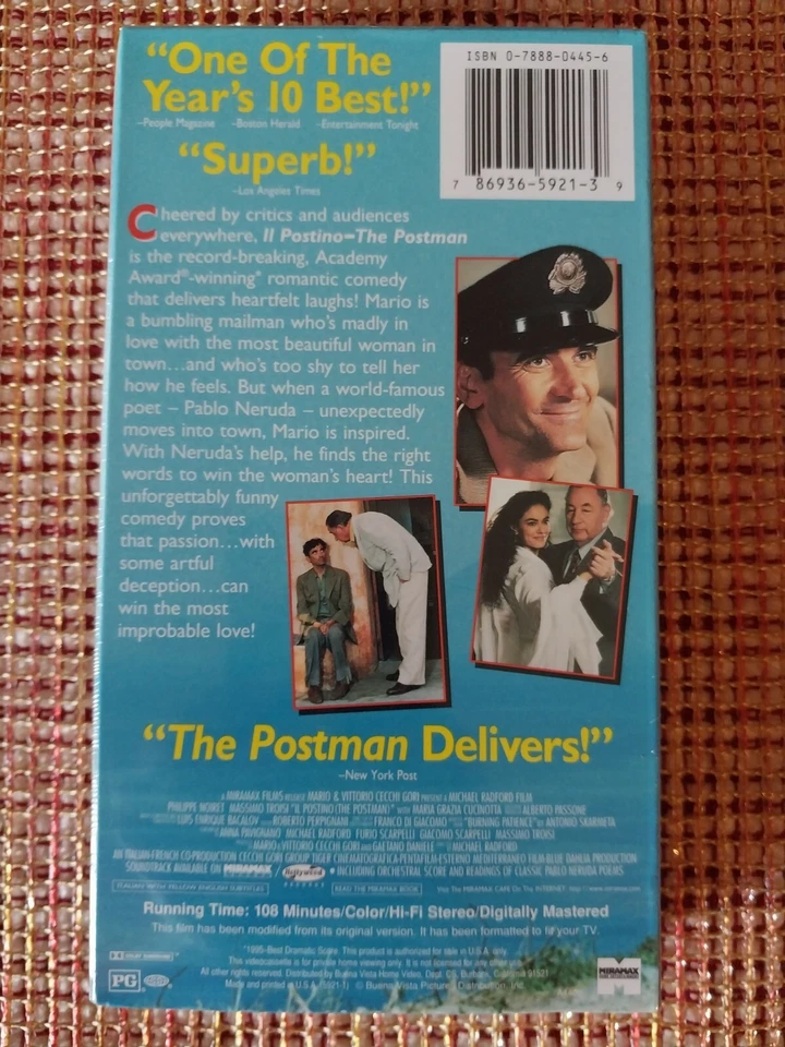 Il Postino The Postman (VHS, 1995) NEW, Sealed - Image 2 of 4
