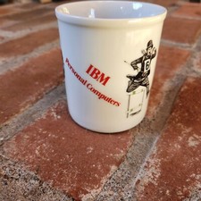 VTG IBM Personal Computer 80s Charlie Chaplain Mug Tech Silicon Valley CA