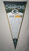 Nfl Green Bay Packers Super Bowl Xlv Team Autograph Large Pennant Nfl Green Bay Packers Super Bowl Xlv Team Autograph Large Pennant