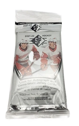 2021-22 SP Hockey Factory Sealed Retail Cello Pack ~ 15 Cards ~ 3 Packs in 1
