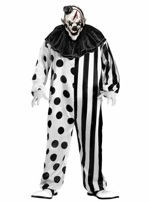 Killer Clown XXL Halloweenkostüm - Furchteinflößendes Clownskostüm mit passender