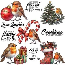 Christmas Birds Stay Cozy My Little Birdie Metal Cutting Dies Clear Stamps Craft