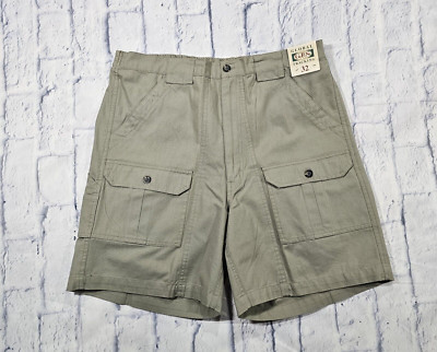 Global Tracking G.P.S. MENS SIZE 32 Tan Cargo Utility Shorts Safari Gorpcore 