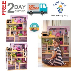 casitas de muñecas de madera para niñas