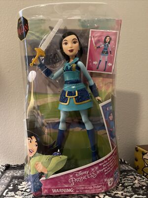 Disney Princess Warrior Moves Mulan Doll With Sword Action Figure Brand  New