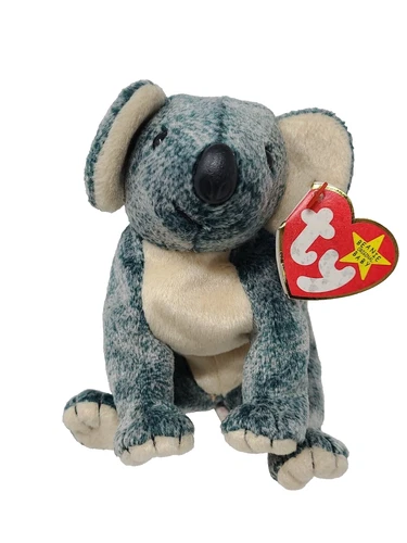 TY Original Beanie Baby Vintage 1999 Eucalyptus the Green Koala 6" Plush w Tags