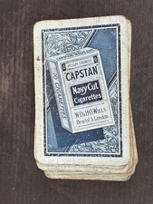 57056 Old Vintage Antique Sign Tin Box Packet Cigarette Tobacco Players Cards