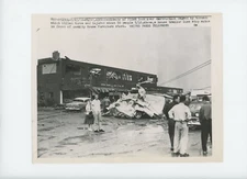 Vintage Press Photo Quality House Furniture Shop Tornado Damage Flint MI 1956