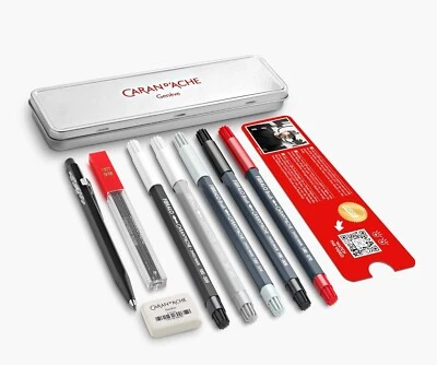 Caran D'Ache Rylsee Kreativ Nomad Set 8 Zeichnen & Skizzieren Stifte Brush Filze - Bild 1 von 4