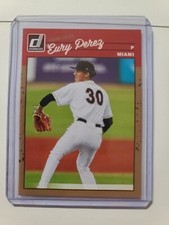 2023 Donruss Eury Perez #242 Press Proof 1/5 Miami Marlins