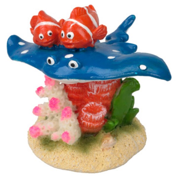 Aqua Della Aquariumdekoration Clownfisch Rochen 12,3Cm FüR Zierfische-image