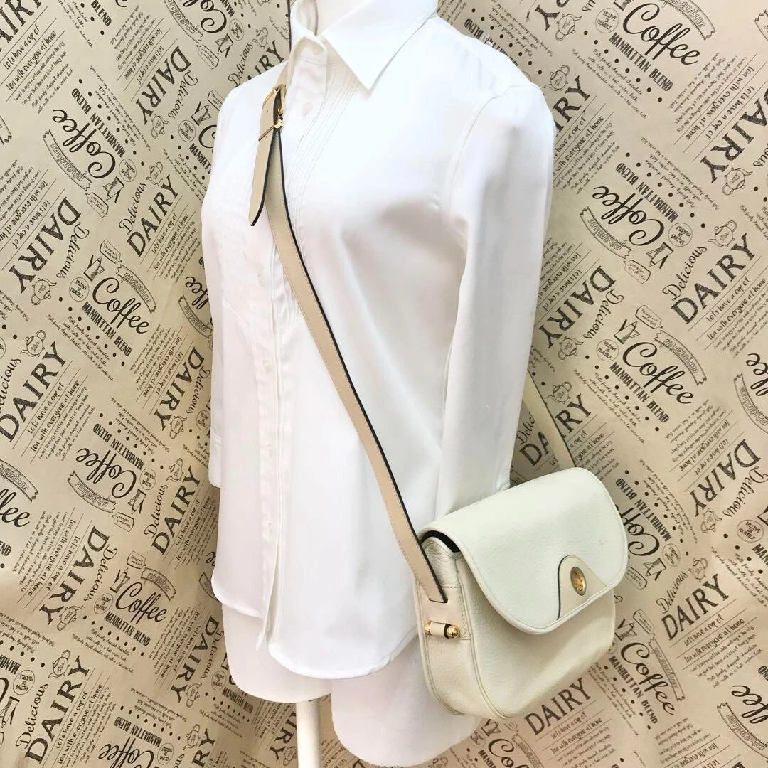 Authentique sac bandoulière Dior pochette cuir blanc formel FQ126 femme occasion