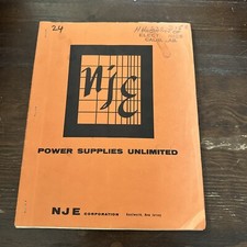 NJE HH-Line HH230-D158 High Voltage Power Supply Instruction Manual