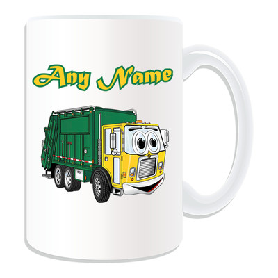 Personalisierte Geschenk Müll Sammlung LKW Tasse Spardose Papierkorb Mülleimer Tasse