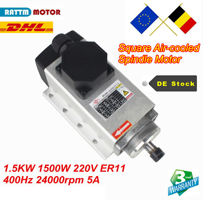 『DE』 1.5KW ER11 Luftgekühlter CNC Spindel Motor Air Cooled Spindle 24000rpm 220V