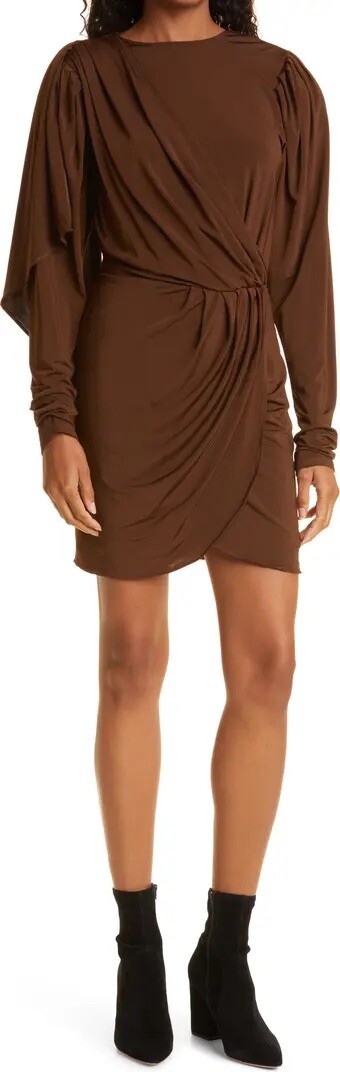 ronny kobo brown mini dress Ronny Kobo Izel Dress in Dark Chocolate