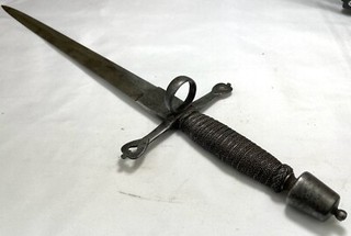 Antique Victorian German Saxon Left Hand Dagger Parrying Knife Main Gauche
