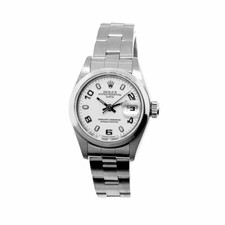 Rolex Lady Date 26mm Stainless Steel White Arabic Dial & Smooth Bezel 69160 2
