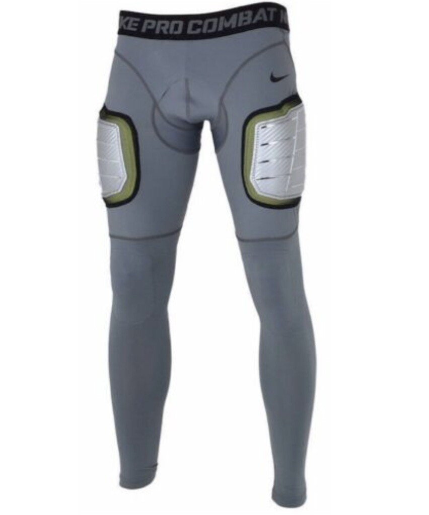 Nike Pro Combat Hyperstrong Hard Plate Gray Football Tights