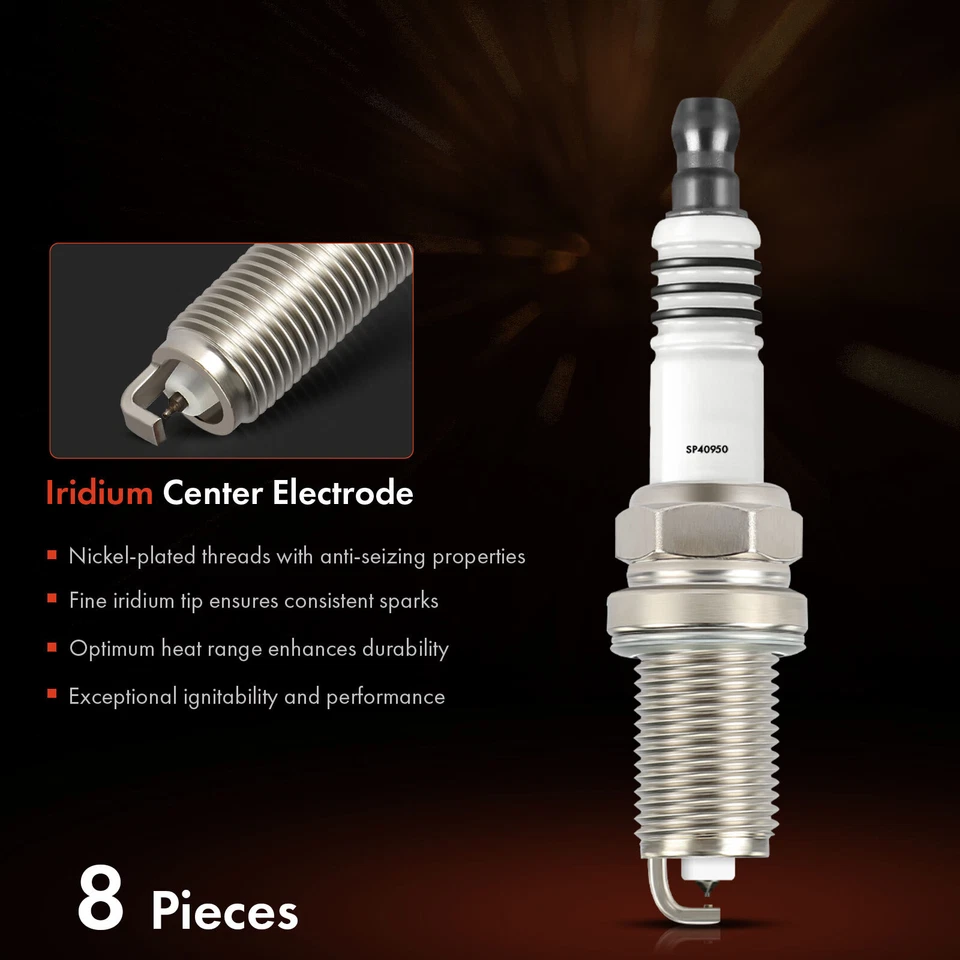 Velas de ignição 8x irídio e platina para Dodge B2500 Ram 1500 Jeep Grand Cherokee - Imagem 3 de 4