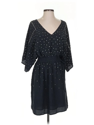 Robe Cocktail Kimikal En Soie Marron Perles - Taille S, Idéale Pour Soirée