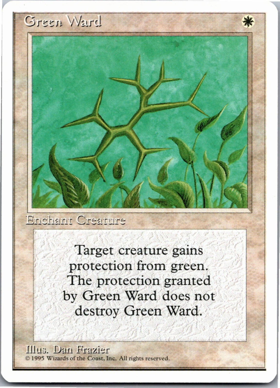 Green Ward - U - MTG: Fourth Edition (4ED - ) 1995 [LP]